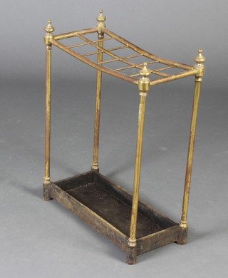 A 19th Century brass and iron 12 section umbrella stand 62cm x 50cm x 23cm 