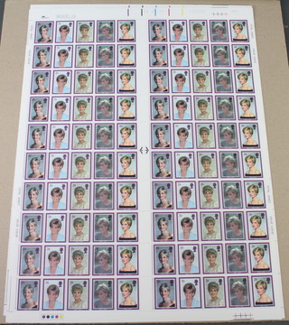 4 sheets of Elizabeth II Princess Diana 26 pence stamps 