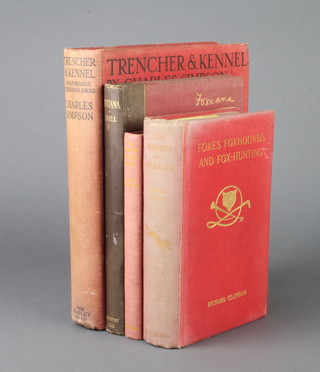 One volume "Trencher and Camel" with book plate to the front for Sir Percival Scrope Marling Baronet VC CB of Stanley Park, the front signed Sir Percival Scrope Marling Baronet, Isaac Bell MFH "Foxiana", Moyra Charlton "The Midnight Steeplechase", Richard Clapham "Foxes, Fox Hounds and Fox Hunting" 
