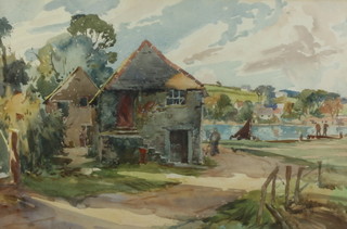 John Edmund Mace (1889-1952), watercolour unsigned "River Helford Cornwall" 33cm x 49cm 