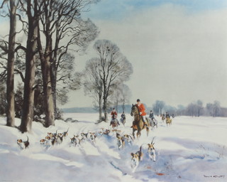 Donald Grant, print with blind proof stamp, signed in pencil "On a Winter's Morn" 66cm x 80cm 