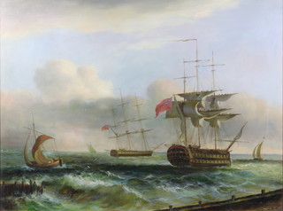Matt Thomas, oil on canvas signed, a maritime study 74cm x 100cm 