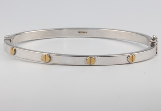 A 9ct white gold Cartier style bracelet 7.2 grams