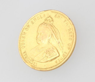 A gilt commemorative coin 1837-1897