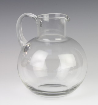 A Tiffany & Co glass bulbous jug 22cm 
