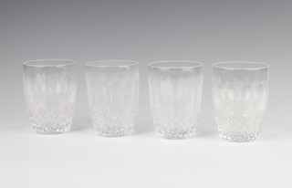 Four Waterford crystal small tumblers 9cm 