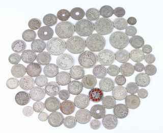 A quantity of pre-1947 and other part silver coinage, approx. 390 grams