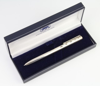 A Sterling silver ball point pen, boxed