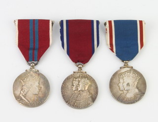 A 1935 Silver Jubilee medal, 1937 Coronation medal and a 1953 Coronation medal 