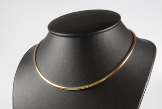 A 14ct yellow gold smooth link necklace 20.2 grams 