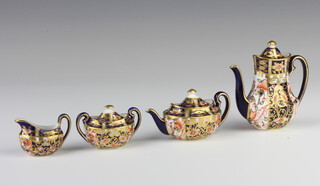 A Royal Crown Derby Imari pattern 4 piece tea and coffee set 