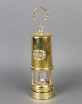 A Hockley brass miner's safety lamp 
