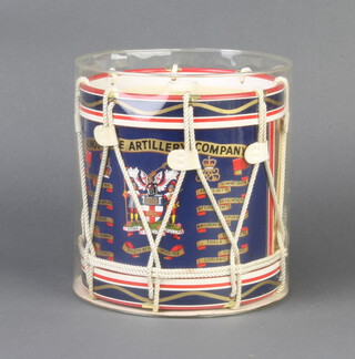 A circular ice bucket in the form of an Honourable Artillery side drum 17cm x 17cm 