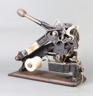 A Junkers and Rush SD28 hand lever operated leather stitch machine 