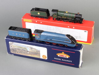 A Hornby OO gauge no.R2461 BR4.6.0 County Class locomotive and tender County of Devon boxed and a Branch Line model 31-952 A4 4468 Mallard in LNER garter blue boxed 