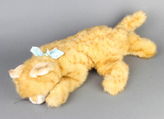 A Steiff figure of a cat 35cm l