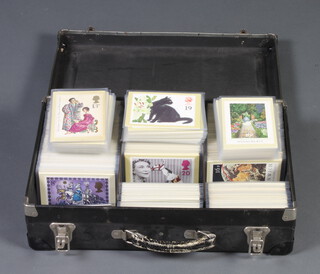 A grey case containing a collection of PHQ cards