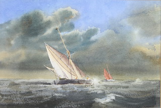 N Hatton '99, watercolour, maritime study 17cm x 25cm 