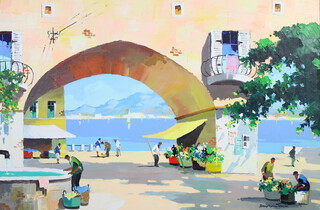 Doyly John (Cecil Rochfort D'oyly John) 1906-1993, oil on canvas signed, label en verso inscribed and signed Portofino Near Rapallo 50cm x 76cm 
 
