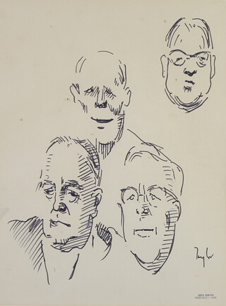 Sir Cecil Walter Hardy Beaton (1904-1980), portrait studies, pen inscribed Taylor, stamped from Miss E Hose (his secretary) 29.5cm x 22cm  