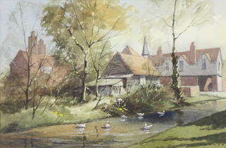 William Barnes, watercolour signed, "Stream at Shere Surrey" 24cm x 37cm 