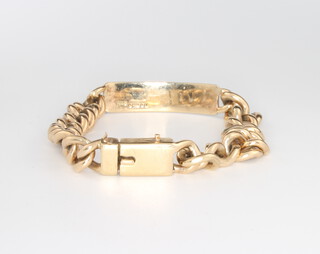 A 9ct yellow gold identity bracelet 30.4 grams 