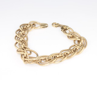 A 9ct yellow gold oval link bracelet 9.7 grams