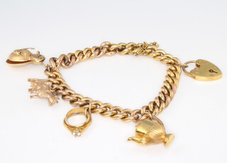 A 9ct yellow gold charm bracelet, 23.3 grams