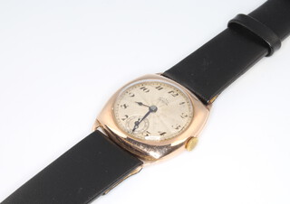 A gentleman's 9ct yellow gold Rotary wristwatch with seconds at 6 o'clock, contained in a 28mm case 