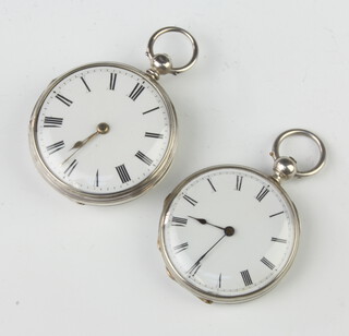 A silver cased key wind pocket watch, a smaller ditto 