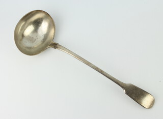 A Victorian silver fiddle pattern soup ladle, London 1865, 310 grams