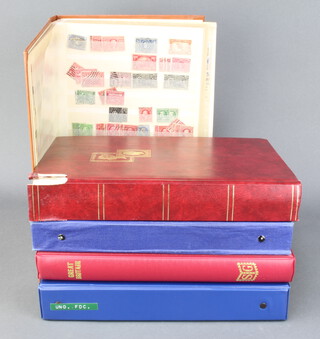 A Stanley Gibbons album of Elizabeth II mint stamps, an album of mint and used world stamps - Arabia, British Honduras, Belgian, Bolivia, Austria, two stock books of world stamps and an album of United Nations first day covers  