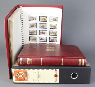 A Stanley Gibbons album of mint Isle of Man Elizabeth II stamps, an album of mint Channel Islands Elizabeth II stamps and a ring bind album of various used GB stamps 
