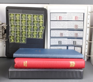 A Stanley Gibbons album of Elizabeth II mint and used stamps Victorian to QEII, ring bind album of used GB stamps Edward VIII to Elizabeth II, album of Edward VII and George VI used stamps, ring bind album of Elizabeth II used stamps and a ditto stock book 
 