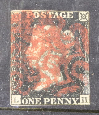 A Victorian Penny Black stamp