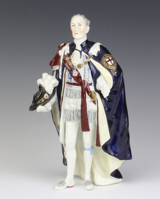 A 20th Century porcelain figure of a Knight of the Most Noble Order of the Garter 29cm 