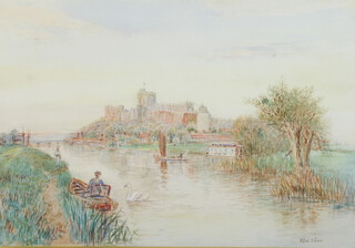Alfred A Lewis, watercolour signed, "Windsor Castle" 37cm x 53cm 