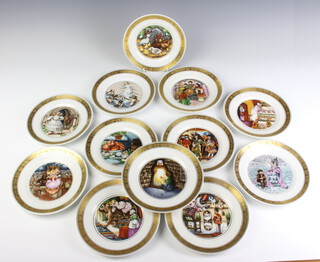 A set of 12 Royal Copenhagen Hans Christian Andersen decorative wall plates 18cm 