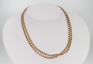 A 9ct yellow gold necklace 70cm, 11 grams 