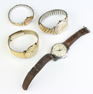 A gentleman's steel cased Ingersoll wristwatch, 3 other watches