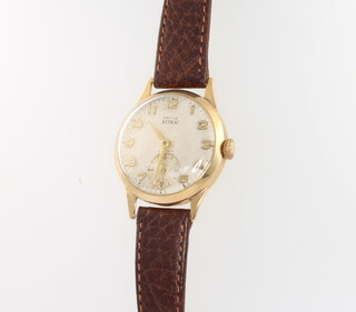 A gentleman's 9ct yellow gold Smiths Astral wristwatch 