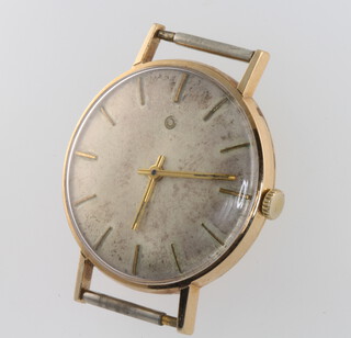 A gentleman's 9ct yellow gold Certina wristwatch on a gilt bracelet 