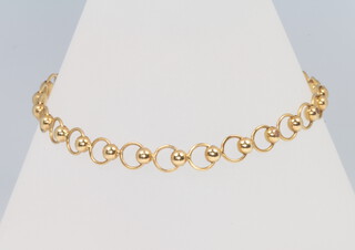 A 9ct yellow gold bracelet with round links 3.8 grams 