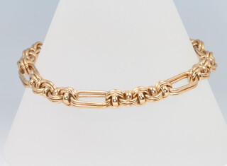 A 9ct yellow gold fancy link bracelet 10.3 grams 