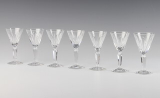 Seven Waterford Crystal tapered liqueurs 10cm 