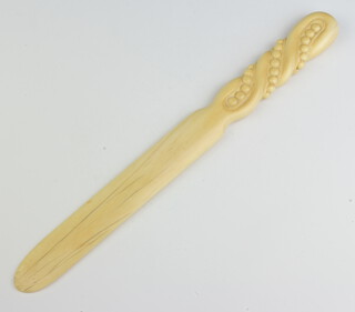 A Victorian carved ivory paper knife 37cm 