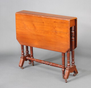 A Victorian mahogany Sutherland table 69cm h x 75cm x 16cm 