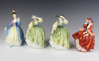 Four Royal Doulton figures - Leading Lady HN2269 20cm, Top O'The Hill 16cm and  Buttercup HN2309 19cm (x2) 