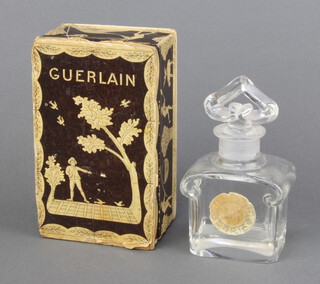 A 1930's Guerlain Baccarat scent bottle and stopper contained in its original box 14cm 