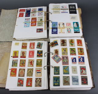 Two ring bound albums of matchbox covers